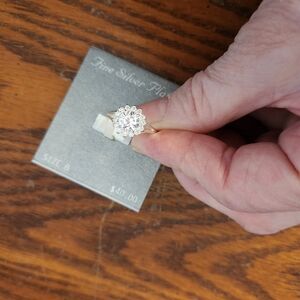 Kohl's Silver-Plated Sparkling Cluster Ring